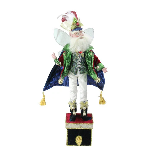 21" White And Green Mark Roberts Nutcracker Ballet Fairy Christmas Stocking Holder 3 21" White And Green Mark Roberts Nutcracker Ballet Fairy Christmas Stocking Holder