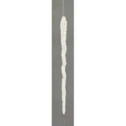 Melrose Set Of 3 Clear Snow Drift Glittered Glass Icicle Christmas Ornaments 20" -Christmas Decoration Store melrose 44643 03 03403.1600132612
