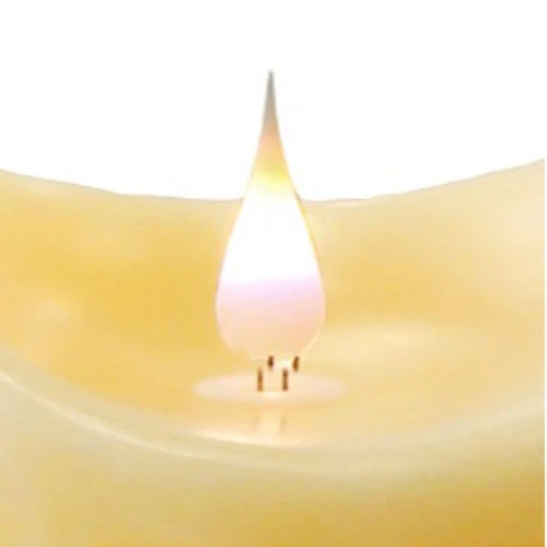 Melrose 7" Ivory LED Dripping Wax Pillar Flameless Candle With Moving Flame 5 Melrose 7" Ivory LED Dripping Wax Pillar Flameless Candle With Moving Flame - Image 3