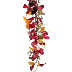 Melrose 5' X 9.5" Red And Yellow Foliage With Pine Cones Artificial Christmas Garland - Unlit 7 Melrose 5' X 9.5" Red And Yellow Foliage With Pine Cones Artificial Christmas Garland - Unlit -Christmas Decoration Store melrose 60234 3 95301.1665610427