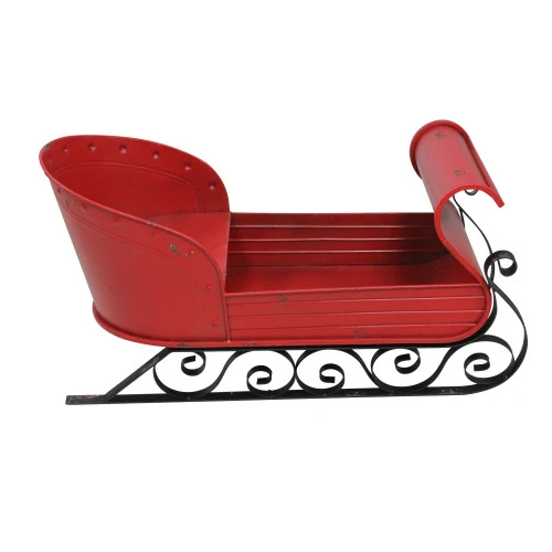 Melrose 30" Red And Black Rustic Winter Christmas Sleigh Decor - 32920424 3 Melrose 30" Red And Black Rustic Winter Christmas Sleigh Decor - 32920424