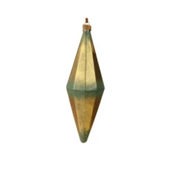 Melrose 8.5" Gold And Green Geometric Finial Christmas Ornament -Christmas Decoration Store melrose 6964920c 3 18560.1599268557