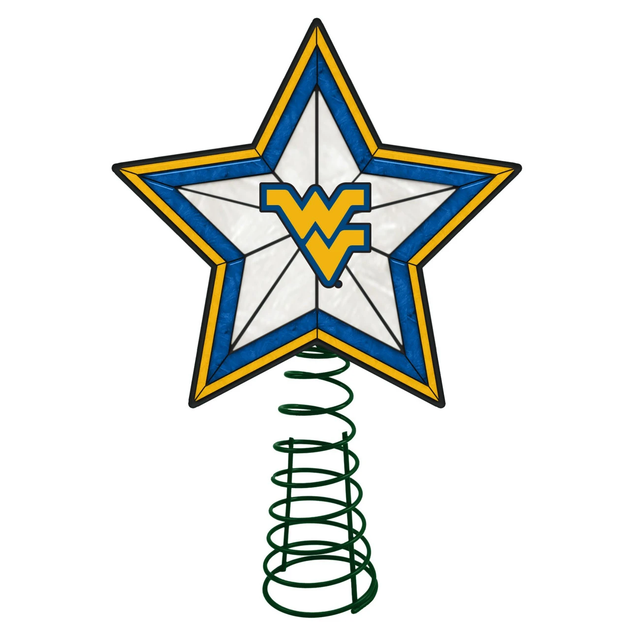 10" Lighted Blue And Yellow Star NCAA West Virginia Mountaineers Christmas Tree Topper 3 10" Lighted Blue And Yellow Star NCAA West Virginia Mountaineers Christmas Tree Topper