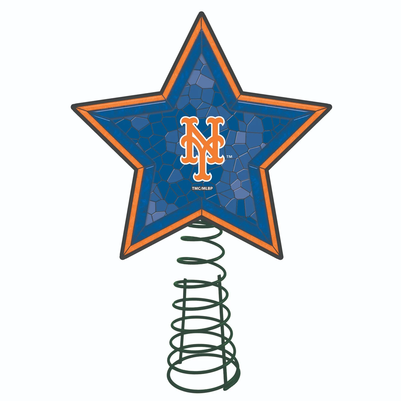 10" Lighted Orange And Blue Star MLB New York Mets Christmas Tree Topper 3 10" Lighted Orange And Blue Star MLB New York Mets Christmas Tree Topper
