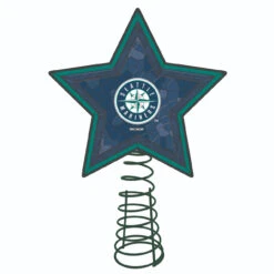 10" Lighted Green And Blue Star MLB Seattle Mariners Christmas Tree Topper
