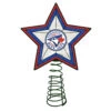 10" Lighted Blue And White Star MLB Toronto Blue Jays Christmas Tree Topper
