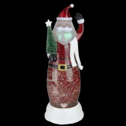 12.5" LED Lighted Swirling Santa With Tree Christmas Snow Globe Glittering Snow Dome -Christmas Decoration Store midwest 14082 2 40323.1588405848