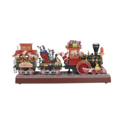 Red And Brown Animated Musical Lighted Santa's Express Decoration