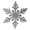 13.75” Galvanized Metal Weathered Snowflake Christmas Ornament Wall Decoration