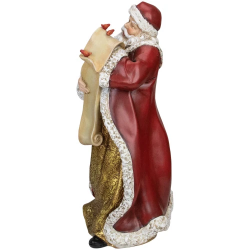 13.75" Santa Claus Holding His List With Cardinals Christmas Tabletop Figurine 7 13.75" Santa Claus Holding His List With Cardinals Christmas Tabletop Figurine - Image 5