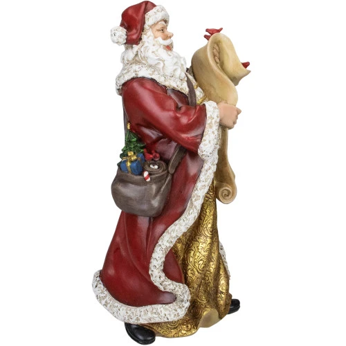 13.75" Santa Claus Holding His List With Cardinals Christmas Tabletop Figurine 5 13.75" Santa Claus Holding His List With Cardinals Christmas Tabletop Figurine - Image 3