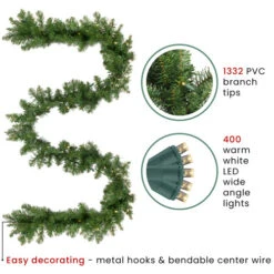 Northlight 50' X 10" Pre-Lit Buffalo Fir Commercial Artificial Christmas Garland, Warm White Lights -Christmas Decoration Store northlight z99693 info 05218.1679482976