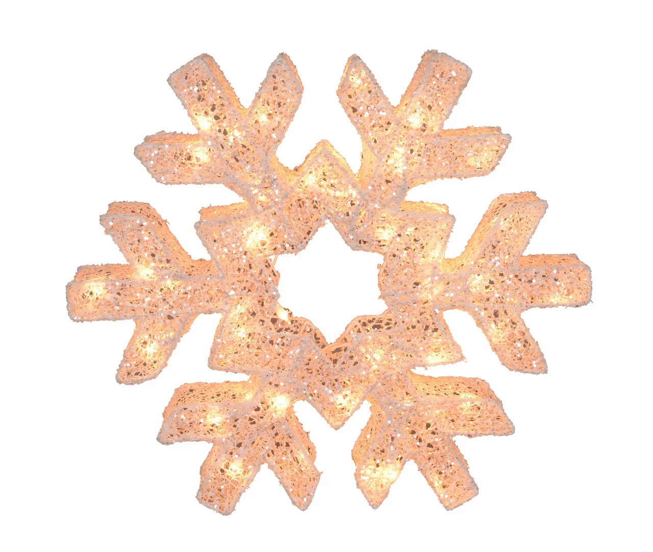 Northlight 24" Orange And White LED Lighted Snowflake Christmas Decoration 3 Northlight 24" Orange And White LED Lighted Snowflake Christmas Decoration