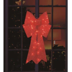 Northlight 30" LED Lighted Red Tinsel Bow Christmas Decoration 9 Northlight 30" LED Lighted Red Tinsel Bow Christmas Decoration -Christmas Decoration Store northlight20d2068 22238 ul 1 57085.1605061093