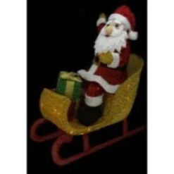 Northlight 29.5" Red And White Santa Claus In Sleigh With Gift Box Christmas Outdoor Decor -Christmas Decoration Store northlight20h85177 03 56247.1599786794