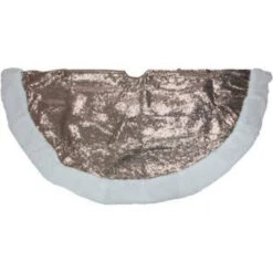 Northlight 47" Brown And White Paillette Sequins Round Christmas Tree Skirt -Christmas Decoration Store northlight20hm14700 03 00357.1599873113