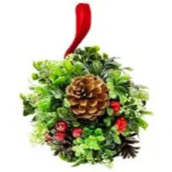 Northlight 7" Green And Red Glittered Berry With Pine Cone Christmas Topiary Ball Ornament 7 Northlight 7" Green And Red Glittered Berry With Pine Cone Christmas Topiary Ball Ornament -Christmas Decoration Store northlight20kji85824 03 65840.1599786789