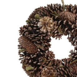 Northlight Brown Assorted Pine Cone Wooden Christmas Wreath - 13-Inch, Unlit -Christmas Decoration Store northlight20sh27134 42231.1644973050