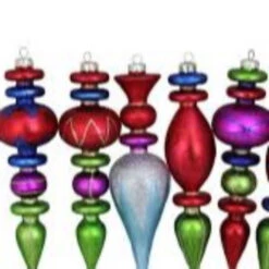 Northlight 6ct Red And Green 3-Finish Glass Christmas Finial Ornaments 6.5" (165mm) 7 Northlight 6ct Red And Green 3-Finish Glass Christmas Finial Ornaments 6.5" (165mm) -Christmas Decoration Store northlight20wy04157 03 14717.1599786791