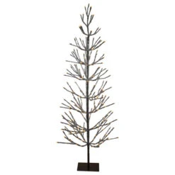 Northlight 6' Pre-Lit LED Brown Artificial Christmas Tree With Icicle Lights- Clear Lights