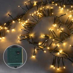 Northlight 200 Warm White Multi-Function LED Cluster Christmas Lights - 5.75 Ft Green Wire -Christmas Decoration Store northlight 19 10104wafe 200 69000.1588396529