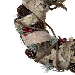 Northlight Pine Cones, Birch And Berries Artificial Christmas Wreath, 13-Inch, Unlit -Christmas Decoration Store northlight 36193 1 68556.1588355264