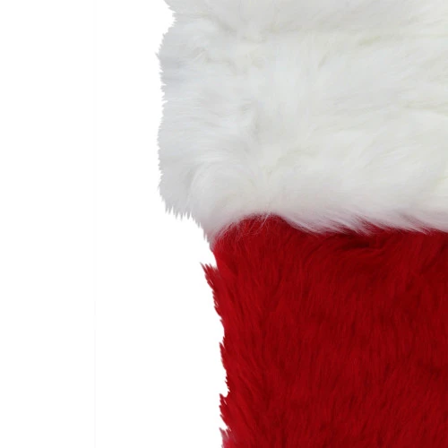Northlight 20" Red And White Traditional Cuff Extra Plush Christmas Stocking 4 Northlight 20" Red And White Traditional Cuff Extra Plush Christmas Stocking - Image 2