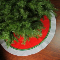 Northlight 48" Red And White Contemporary Christmas Tree Skirt 7 Northlight 48" Red And White Contemporary Christmas Tree Skirt -Christmas Decoration Store northlight 550001go 3 34176.1665610757