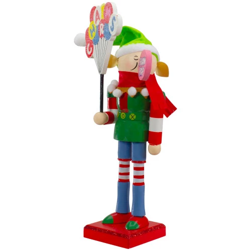 Northlight 11" Tootsie Roll Charms Blow Pop Wooden Christmas Elf Figure 4 Northlight 11" Tootsie Roll Charms Blow Pop Wooden Christmas Elf Figure - Image 2