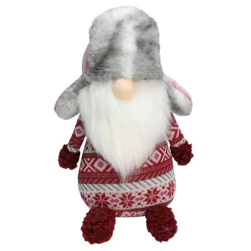 Northlight 12" Red And White Nordic Gnome With Pink And Grey Fur Trapper Hat Christmas Decoration 3 Northlight 12" Red And White Nordic Gnome With Pink And Grey Fur Trapper Hat Christmas Decoration