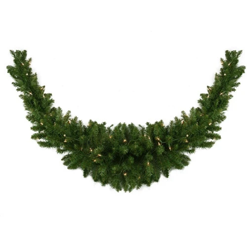 Northlight 60" Pre-Lit Eastern Pine Artificial Christmas Swag - Clear Lights 4 Northlight 60" Pre-Lit Eastern Pine Artificial Christmas Swag - Clear Lights - Image 2