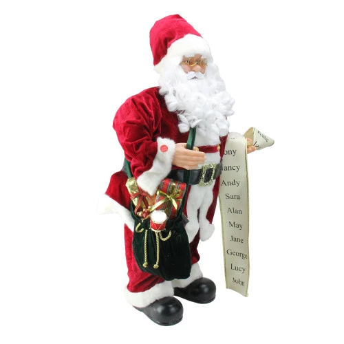 Northlight 32" Battery Operated Animated Standing Santa Claus Musical Christmas Figure 4 Northlight 32" Battery Operated Animated Standing Santa Claus Musical Christmas Figure - Image 2