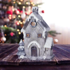 Northlight 19" Gray And Brown LED Lighted Rustic House Christmas Decoration -Christmas Decoration Store northlight cb01379 2 11995.1599787104