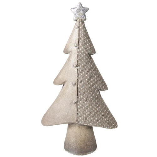 Northlight 15" Gray And Silver Christmas Tree With Star Tabletop Decor 4 Northlight 15" Gray And Silver Christmas Tree With Star Tabletop Decor - Image 2