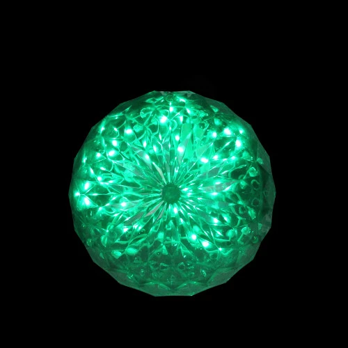 Northlight 6" Green LED Christmas Crystal Sphere Hanging Outdoor Decoration 4 Northlight 6" Green LED Christmas Crystal Sphere Hanging Outdoor Decoration - Image 2