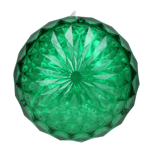 Northlight 6" Green LED Christmas Crystal Sphere Hanging Outdoor Decoration 3 Northlight 6" Green LED Christmas Crystal Sphere Hanging Outdoor Decoration