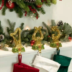 Northlight Set Of 3 Glittered Gold Harp Christmas Stocking Holders 7" 11 Northlight Set Of 3 Glittered Gold Harp Christmas Stocking Holders 7" -Christmas Decoration Store northlight dw15126 styled20copy 33260.1691247509