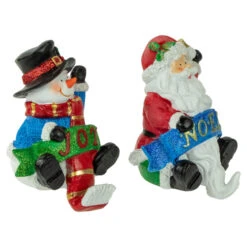 Northlight Set Of 2 Santa And Snowman Glittered Christmas Stocking Holders 5" -Christmas Decoration Store northlight dw15129 2 new 08685.1665610741