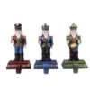 Northlight Set Of 3 Blue, Red And Green Glittered Nutcracker Stocking Holders 7.75" -Christmas Decoration Store northlight dw15135 59985.1588369076