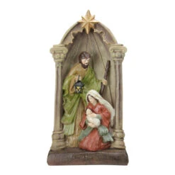 Northlight 14.5" Holy Family And Angel Figures Christmas Nativity Statue Decor