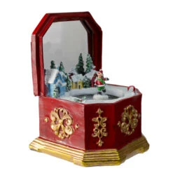 Northlight 6.5" Red And Gold Holiday Winter Village Music Box -Christmas Decoration Store northlight dw27705 1 52368.1588415284