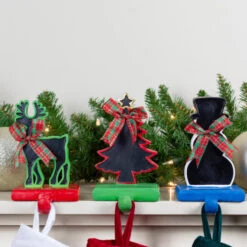 Northlight Set Of 3 Reindeer, Tree, And Snowman With Chalkboard Christmas Stocking Holders 7" -Christmas Decoration Store northlight dw27717 4 30296.1588344289