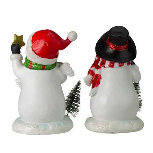 Northlight Set Of 2 Glittered Snowman Christmas Stocking Holders 5.75" 6 Northlight Set Of 2 Glittered Snowman Christmas Stocking Holders 5.75" - Image 4