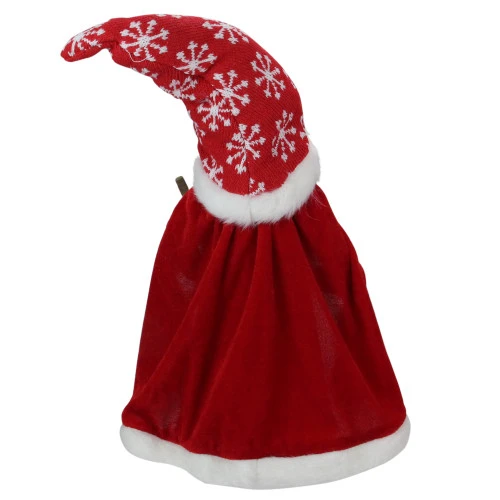 Northlight 14.5" Red And White Snowflakes Santa Gnome With Cape Christmas Figure 5 Northlight 14.5" Red And White Snowflakes Santa Gnome With Cape Christmas Figure - Image 3