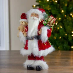 Northlight 16" Red And White Standing Santa Claus Christmas Figure With Present Bag 11 Northlight 16" Red And White Standing Santa Claus Christmas Figure With Present Bag -Christmas Decoration Store northlight e76476 5 05374.1665610438