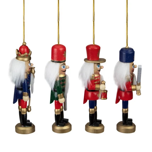 Northlight Set Of 4 Red And Green Christmas Nutcracker Ornaments - 5" 5 Northlight Set Of 4 Red And Green Christmas Nutcracker Ornaments - 5" - Image 3