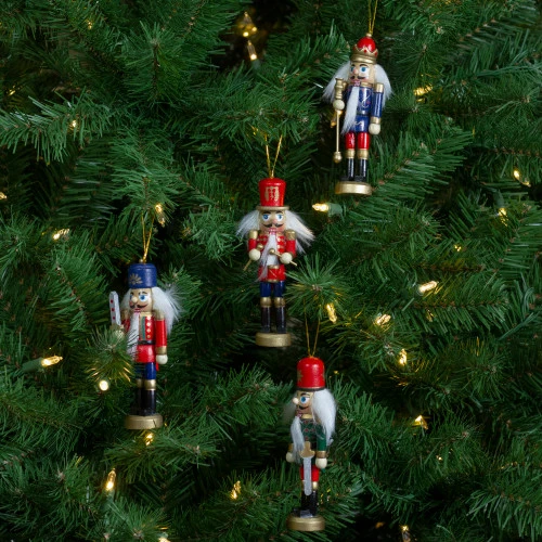 Northlight Set Of 4 Red And Green Christmas Nutcracker Ornaments - 5" 4 Northlight Set Of 4 Red And Green Christmas Nutcracker Ornaments - 5" - Image 2