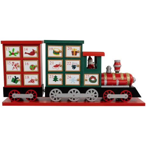 Northlight 16.5" Locomotive Train Wooden Christmas Advent Calendar 5 Northlight 16.5" Locomotive Train Wooden Christmas Advent Calendar - Image 3