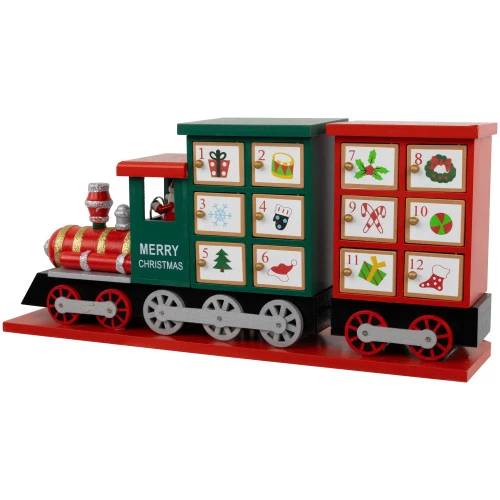 Northlight 16.5" Locomotive Train Wooden Christmas Advent Calendar 6 Northlight 16.5" Locomotive Train Wooden Christmas Advent Calendar - Image 4