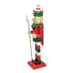 Northlight 15" Red And Green Traditional Striped Elf Christmas Nutcracker -Christmas Decoration Store northlight f85990 1 36976.1598489668
